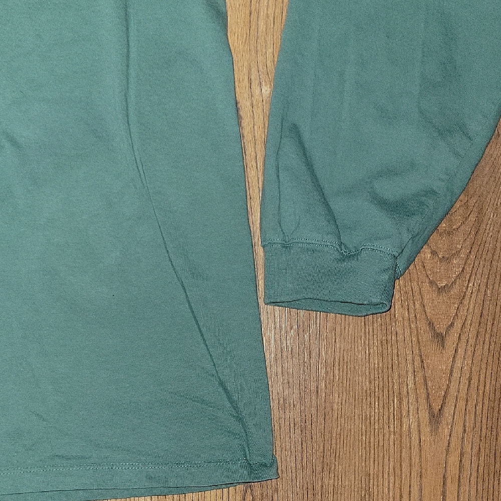 Men's Deep Green Long Sleeve Tee - Picture 4 of 6